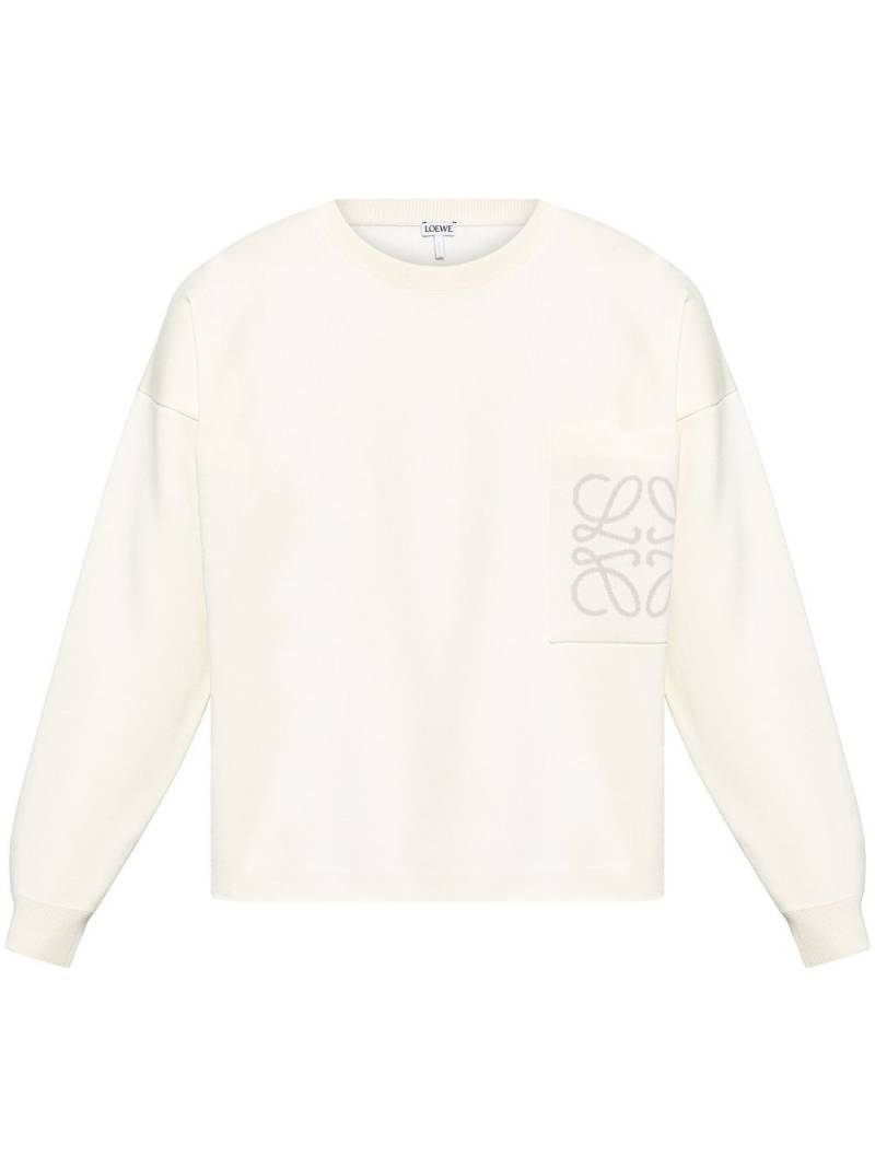 LOEWE Anagram-intarsia jumper - White von LOEWE