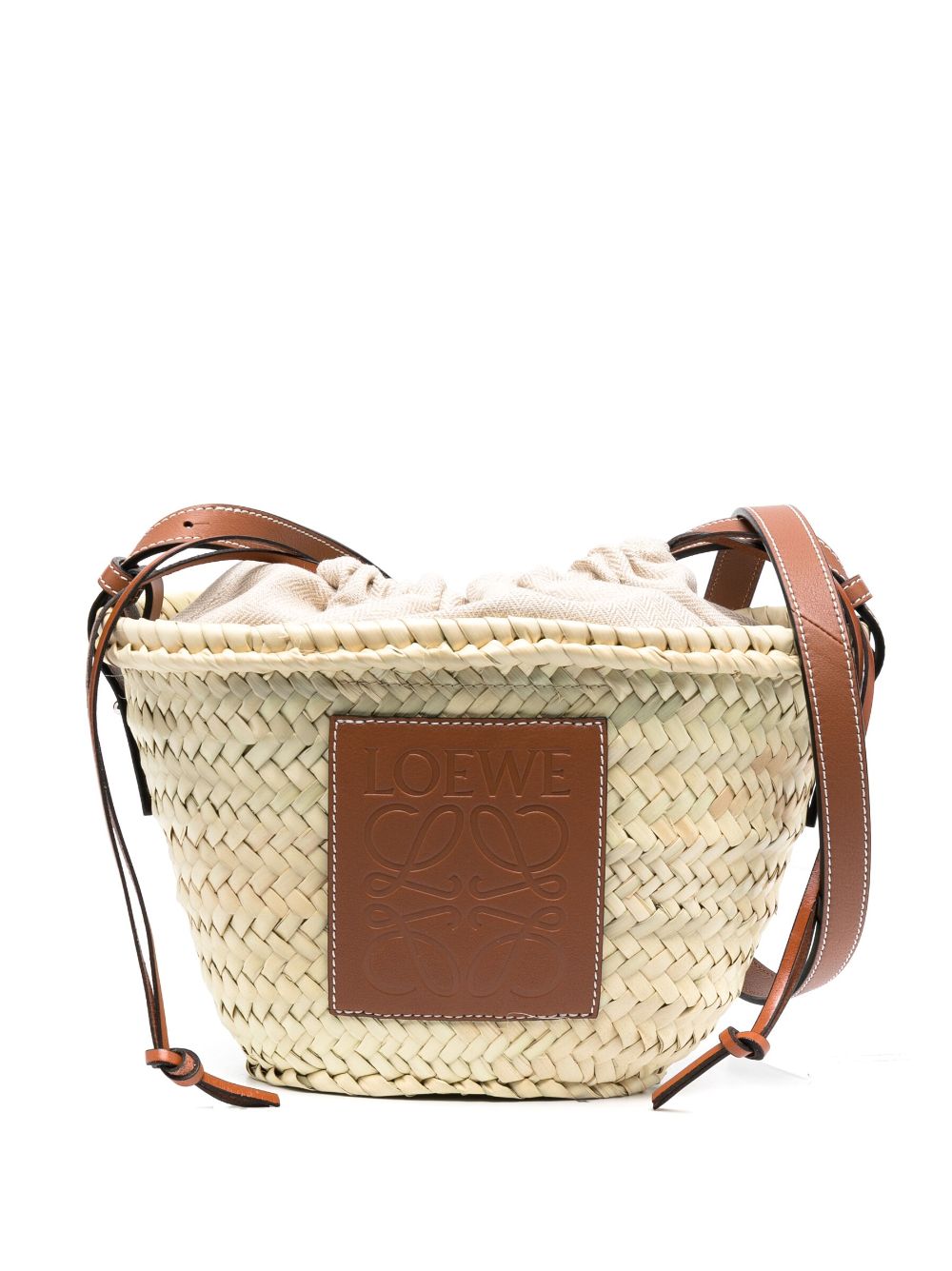 LOEWE Anagram interwoven raffia bucket bag - Neutrals von LOEWE