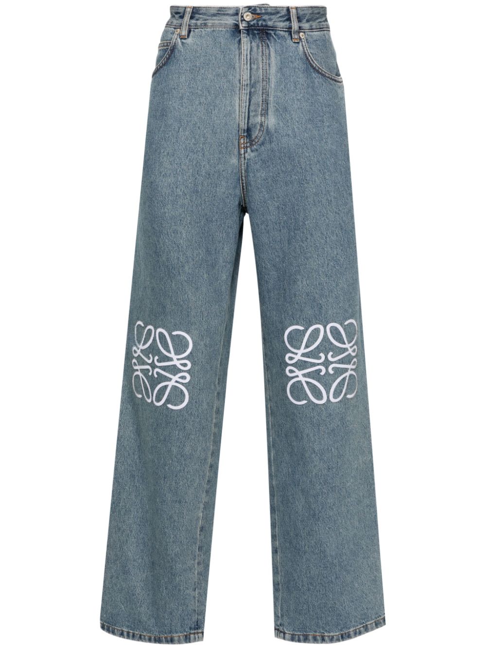 LOEWE Anagram mid-rise baggy jeans - Blue von LOEWE