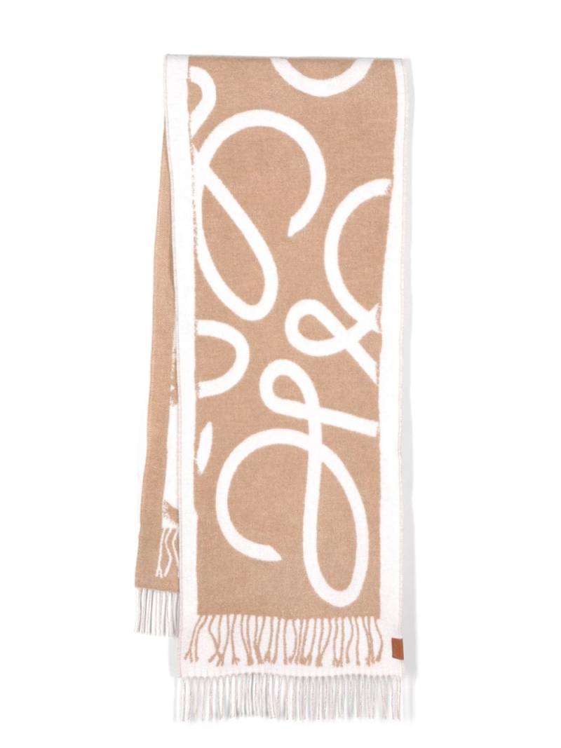 LOEWE Anagram scarf - Neutrals von LOEWE