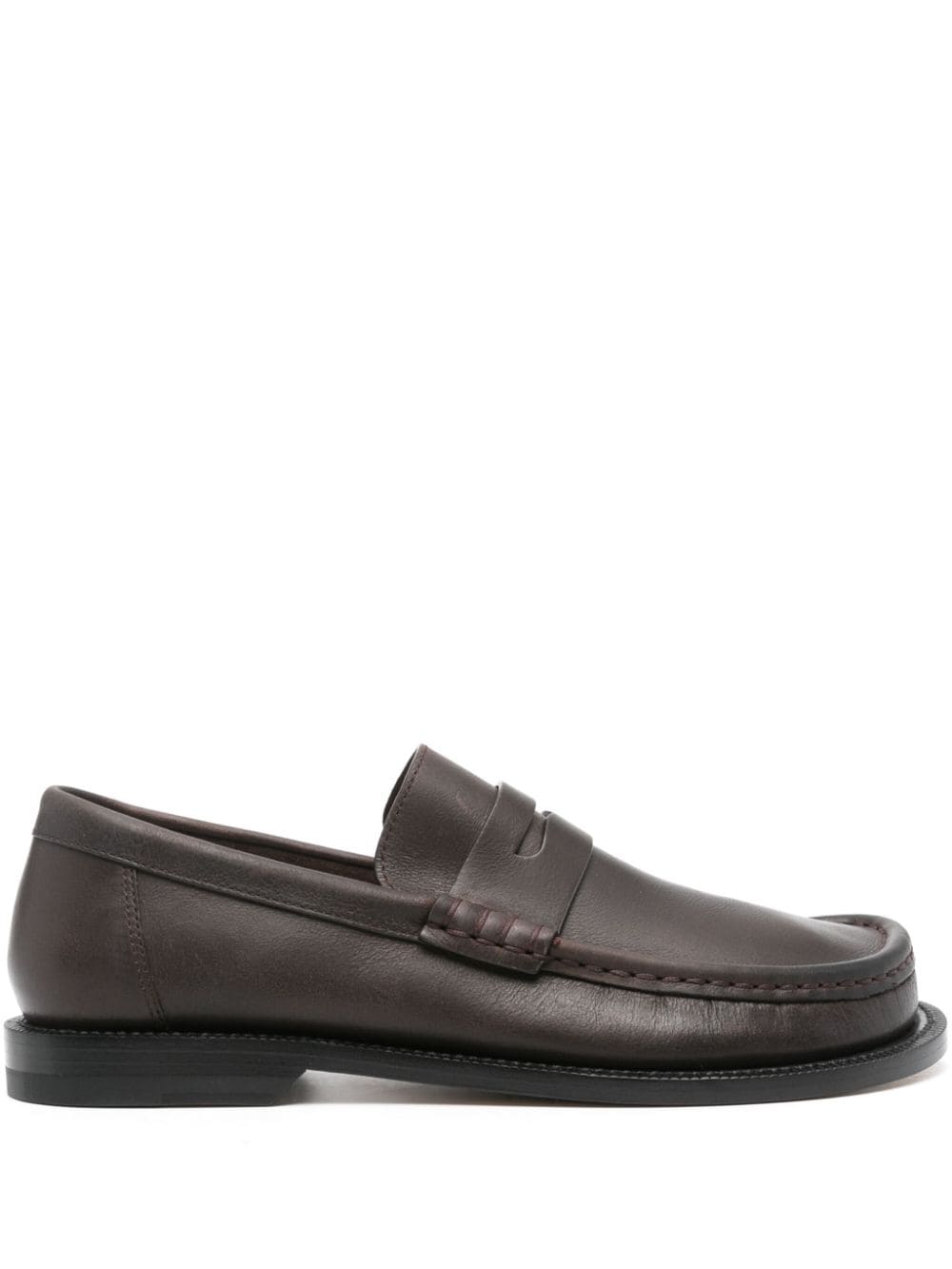 LOEWE Campo leather loafers - Brown von LOEWE