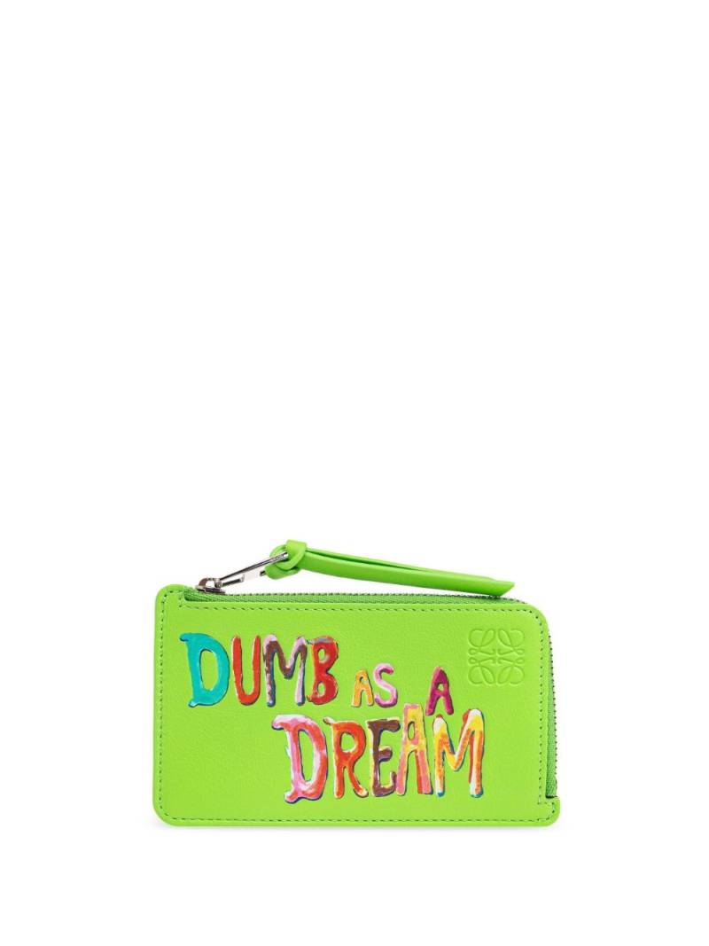 LOEWE Dumb as a Dream cardholder - Green von LOEWE