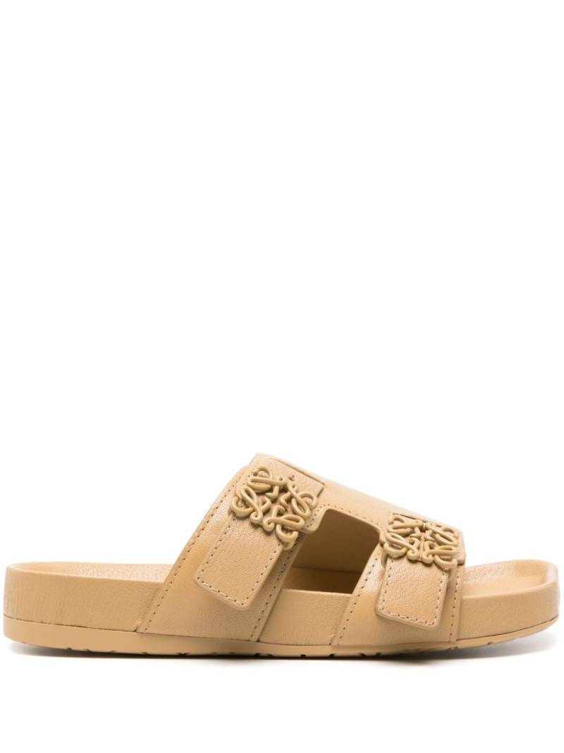 LOEWE Ease Anagram-buckle straps slides - Neutrals von LOEWE