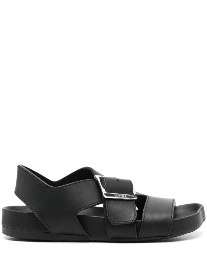 LOEWE Ease Buckle leather sandals - Black von LOEWE