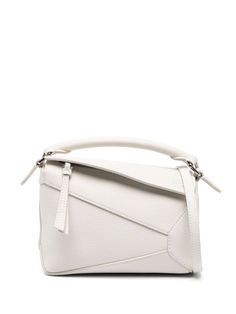 LOEWE Mini Puzzle leather bag - White von LOEWE