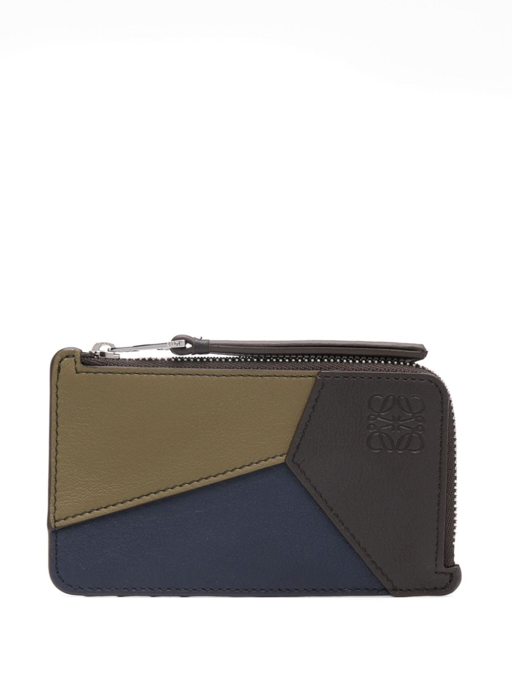 LOEWE Puzzle leather card holder - Green von LOEWE