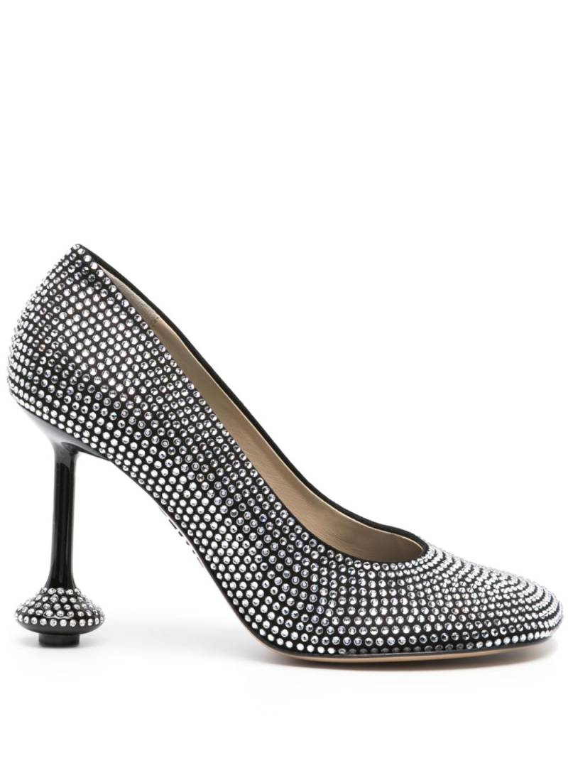 LOEWE Toy 90mm rhinestone-embellished pumps - Black von LOEWE