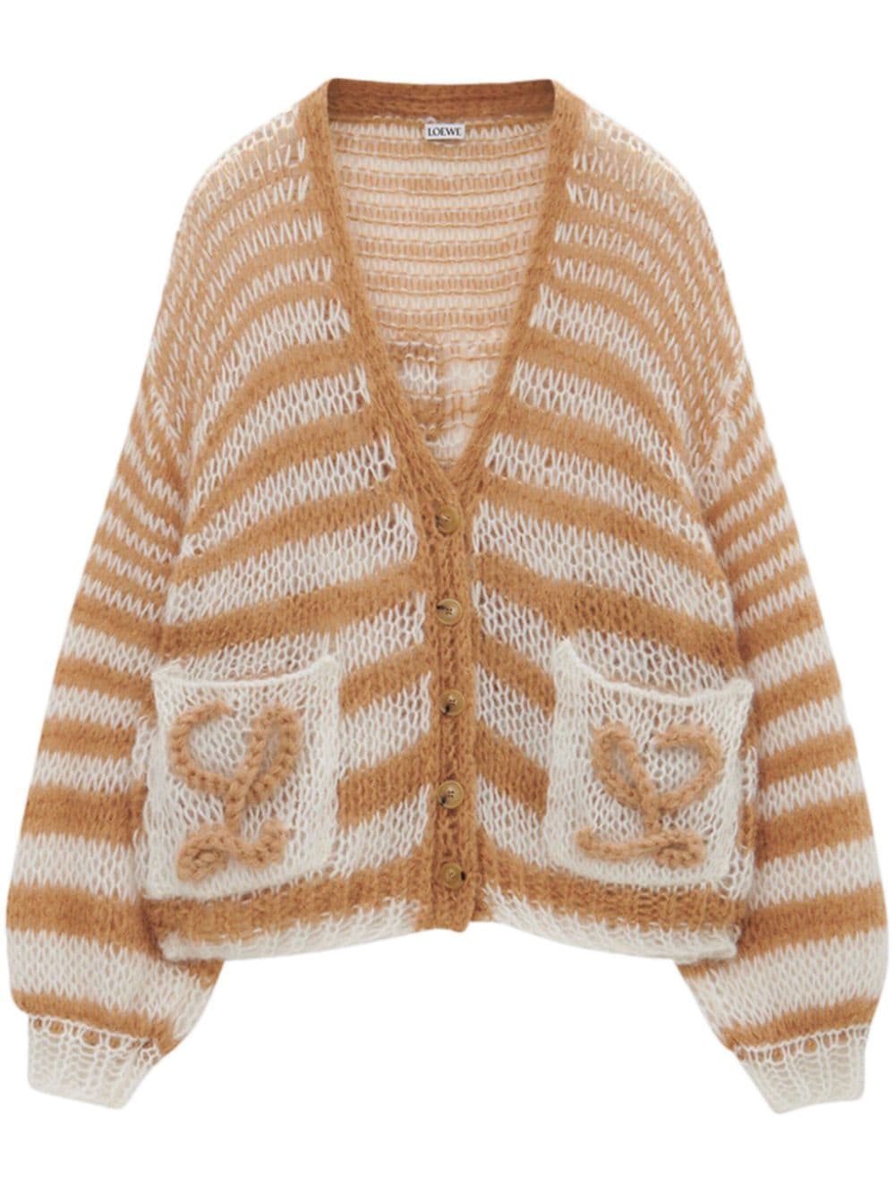 LOEWE anagram cardigan - Neutrals von LOEWE