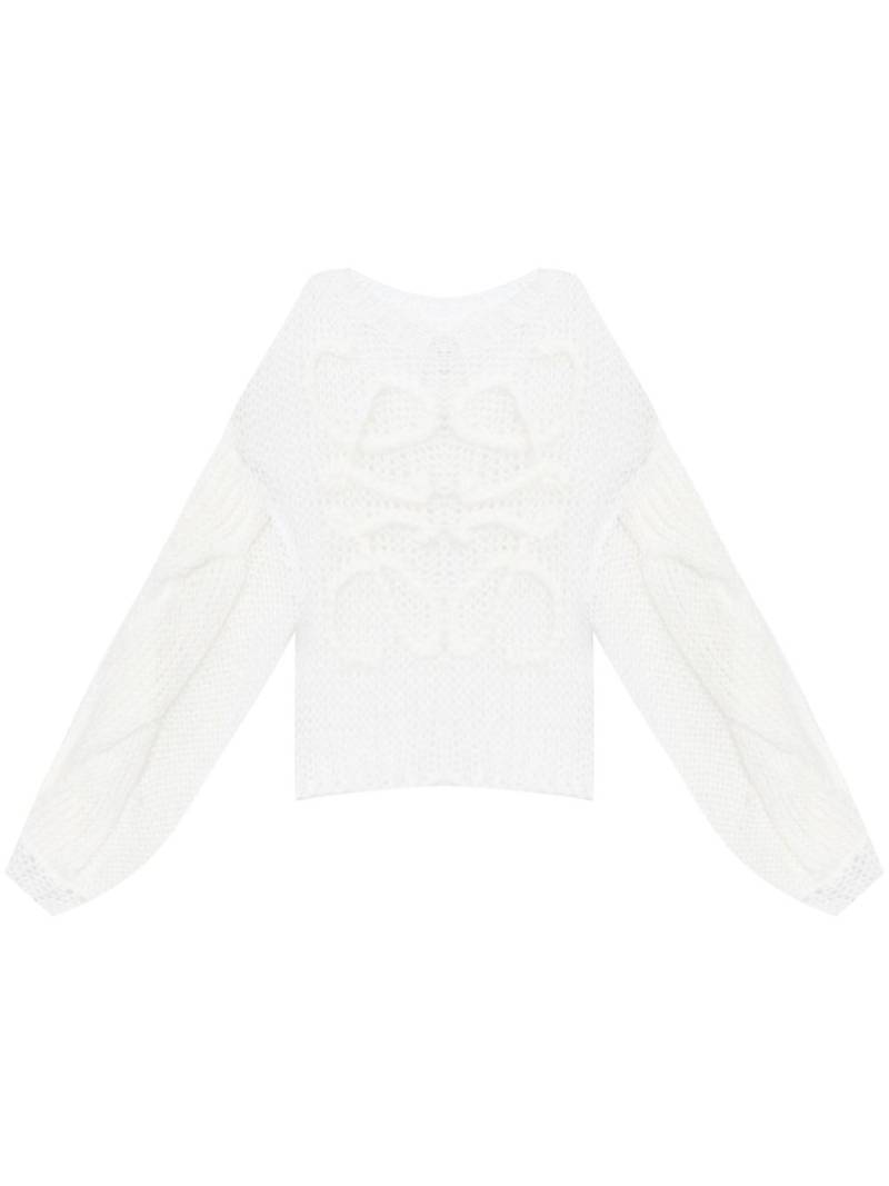 LOEWE anagram-embroidered jumper - White von LOEWE