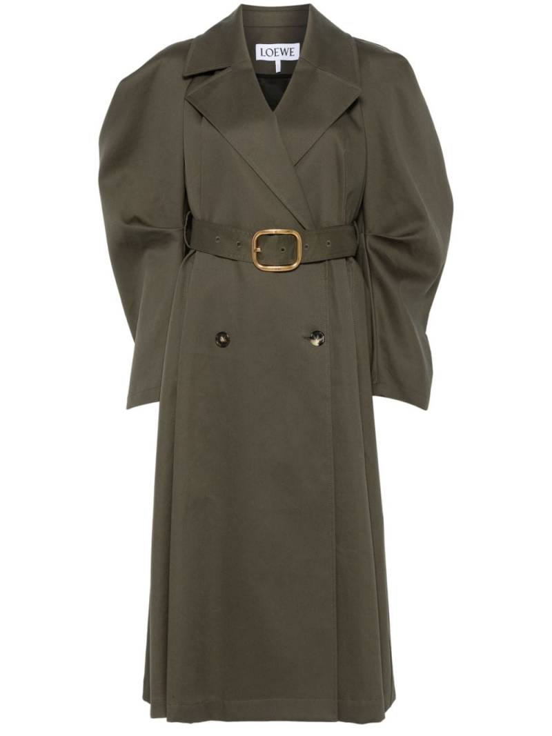 LOEWE belted trench coat - Green von LOEWE