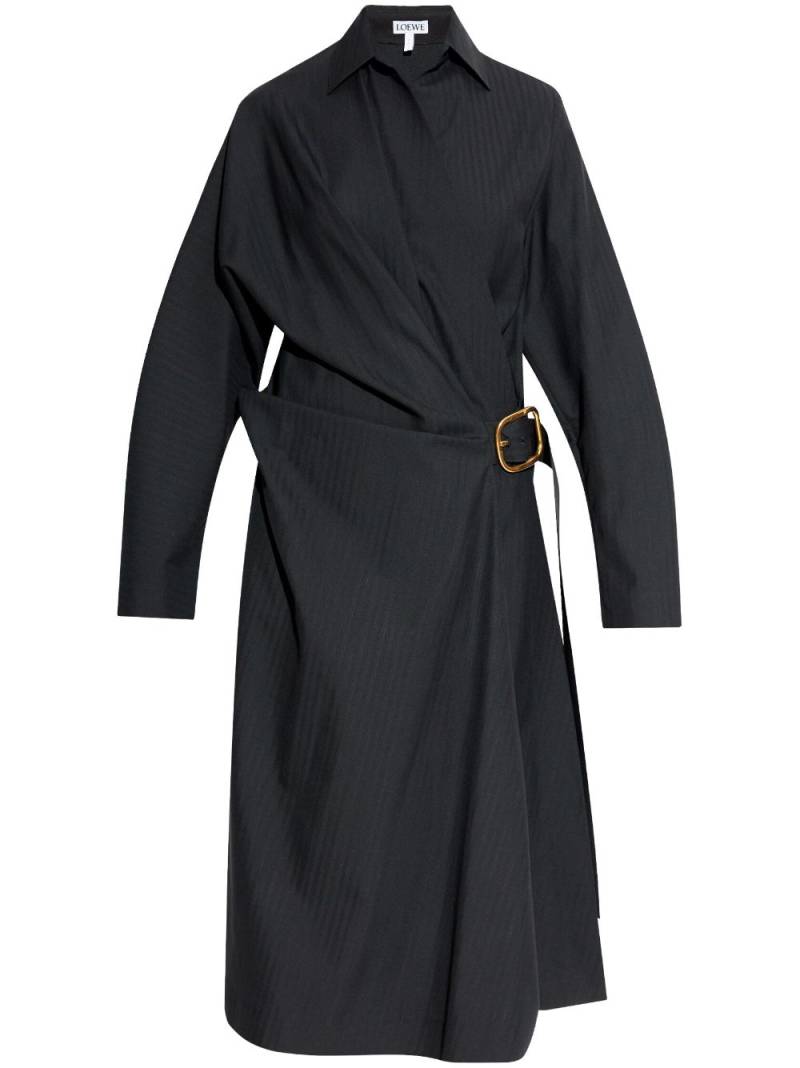 LOEWE belted wool dress - Black von LOEWE