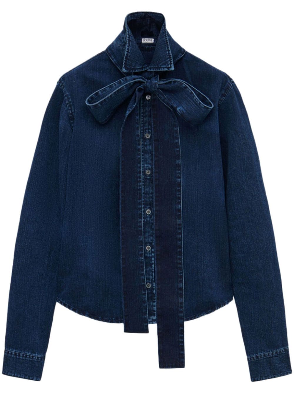 LOEWE bow denim shirt - Blue von LOEWE