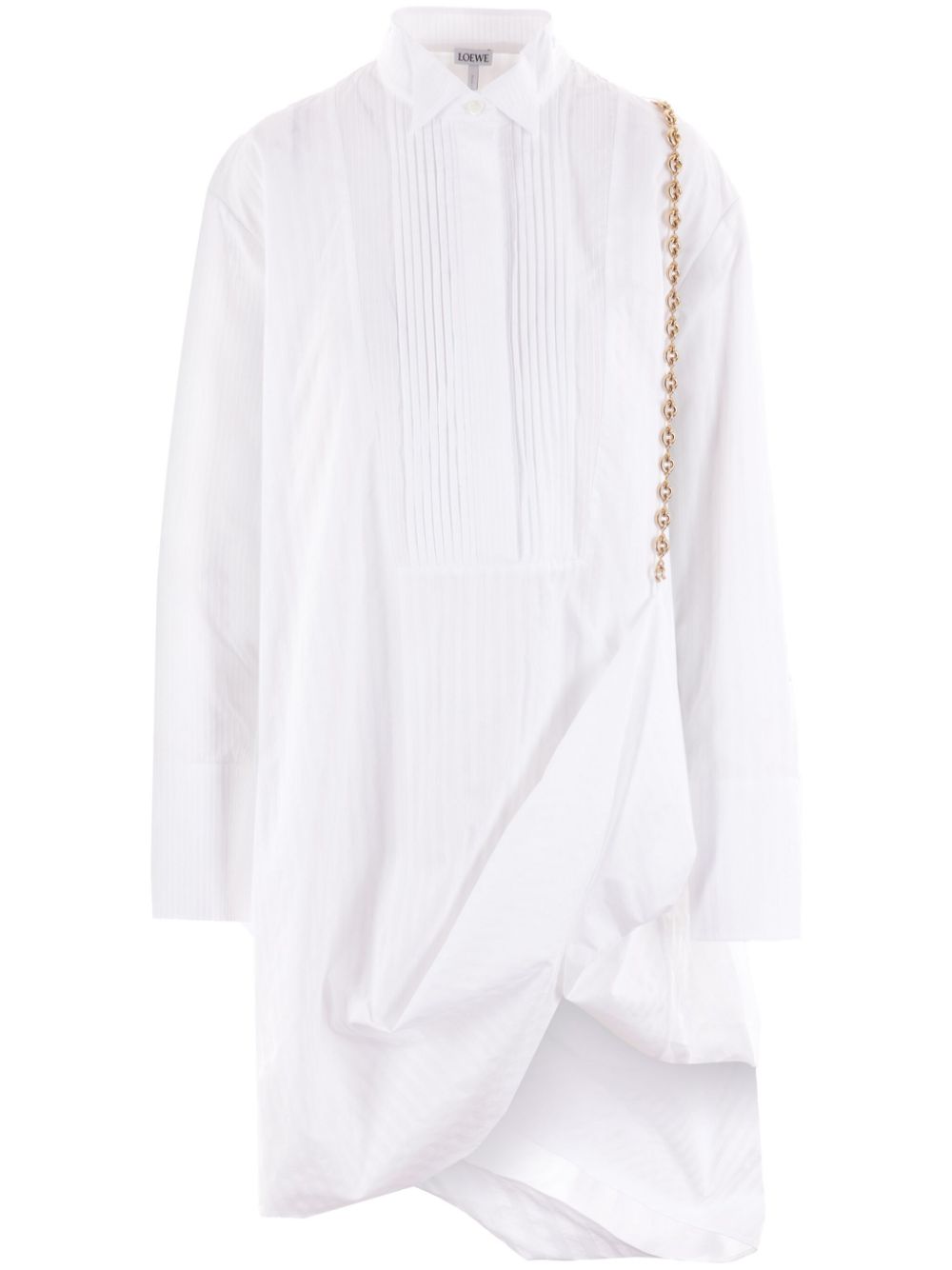 LOEWE chain-detail cotton shirtdress - White von LOEWE