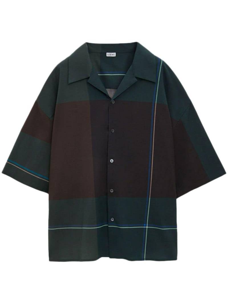 LOEWE checked short sleeve shirt - Green von LOEWE