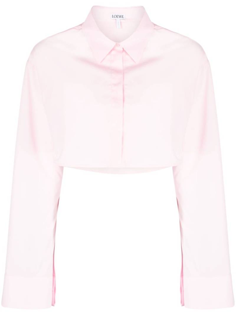 LOEWE cropped poplin cotton shirt - Black von LOEWE