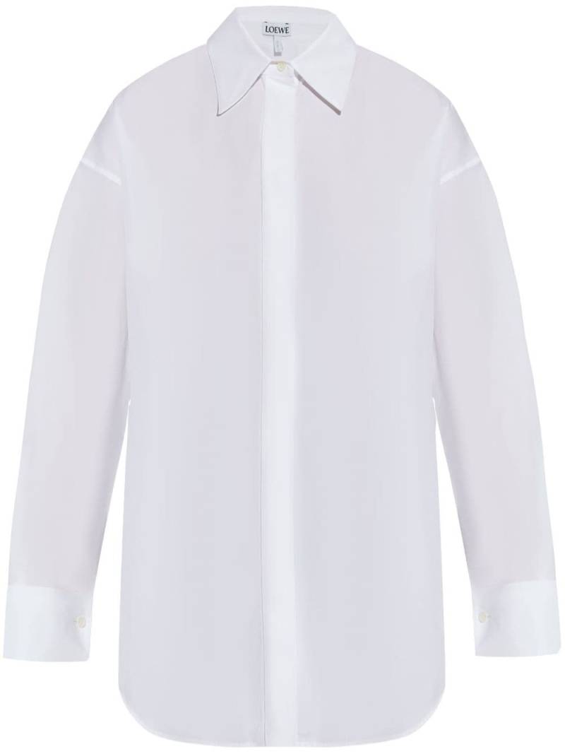 LOEWE draped cotton shirt - White von LOEWE