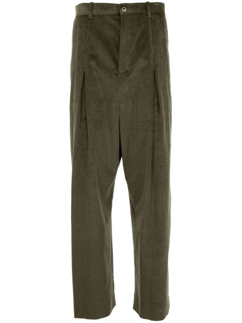 LOEWE drop-crotch trousers - Green von LOEWE