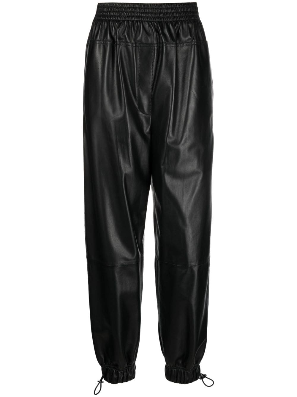 LOEWE elasticated leather trousers - Black von LOEWE