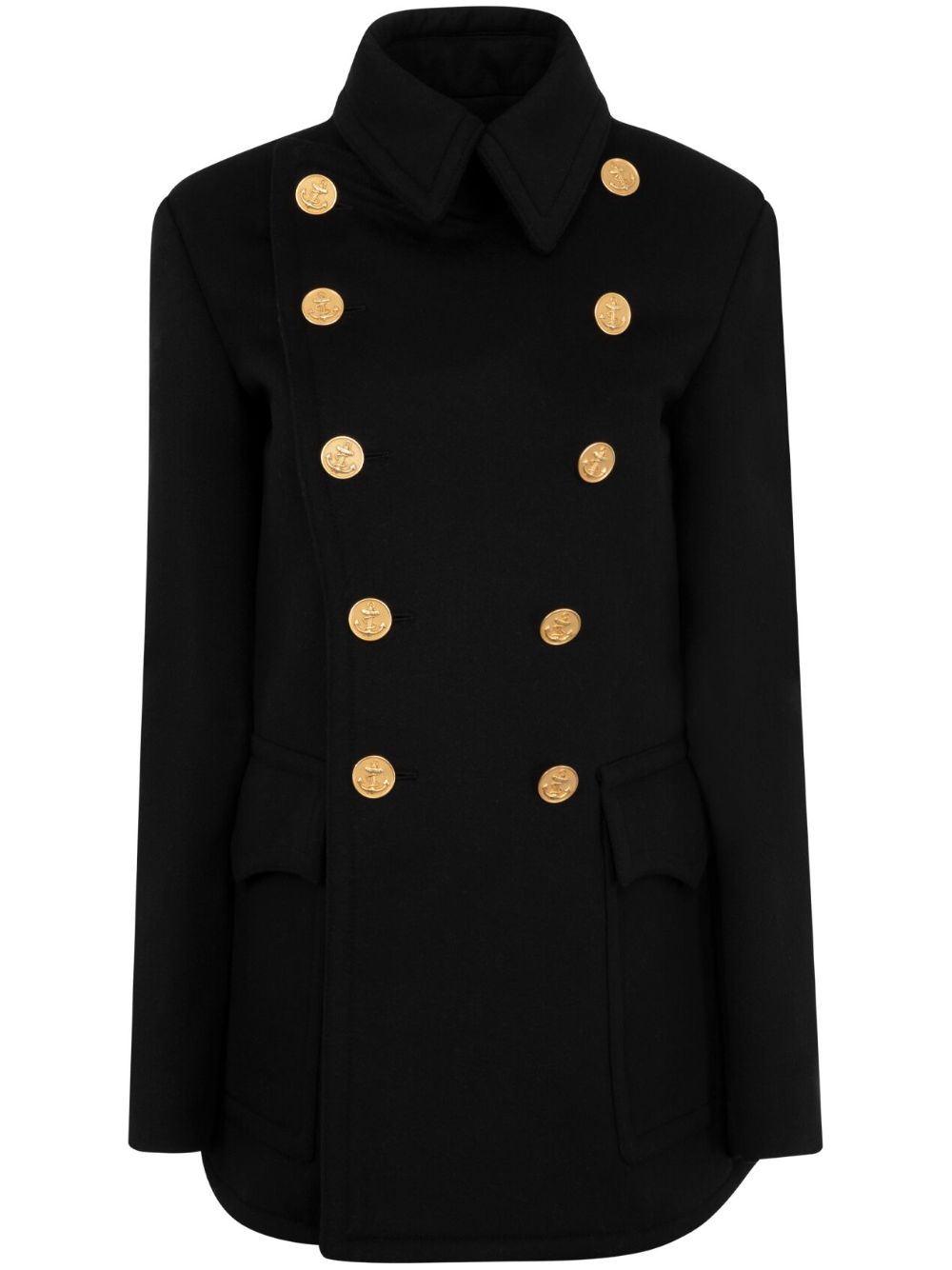 LOEWE felted peacoat - Black von LOEWE