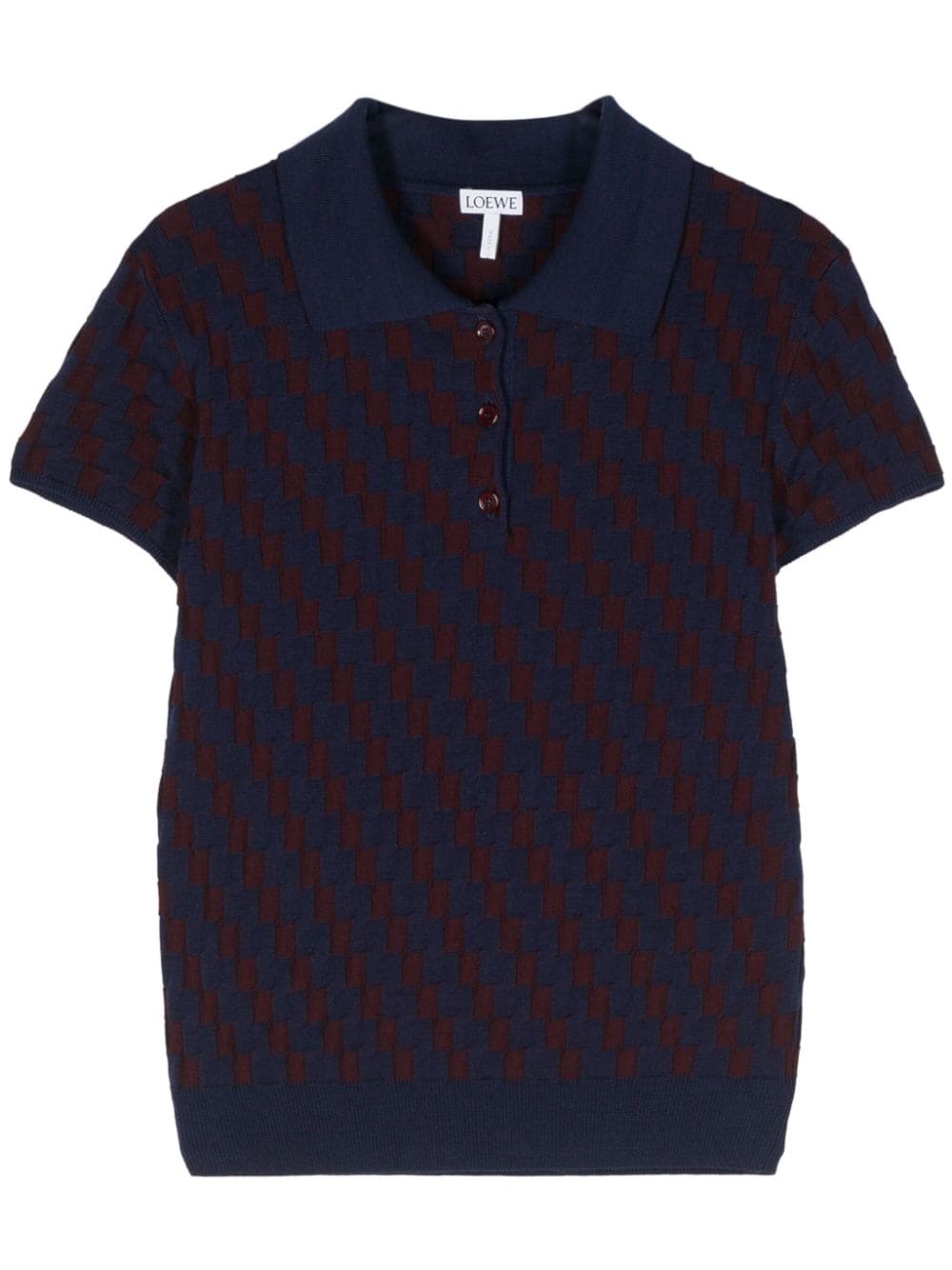 LOEWE knitted polo shirt - Blue von LOEWE