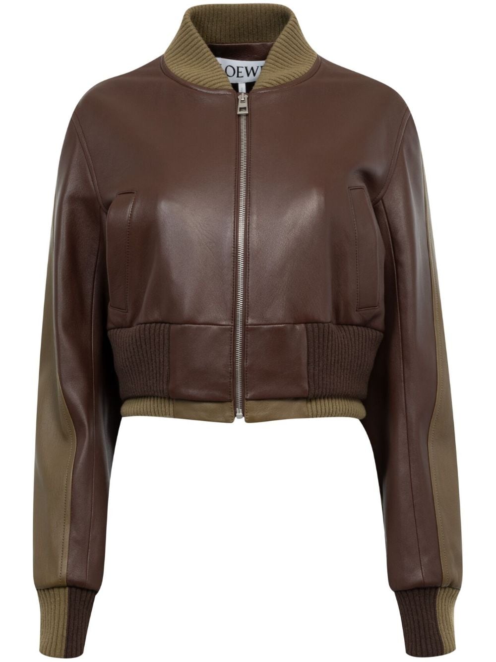 LOEWE leather bomber jacket - Brown von LOEWE