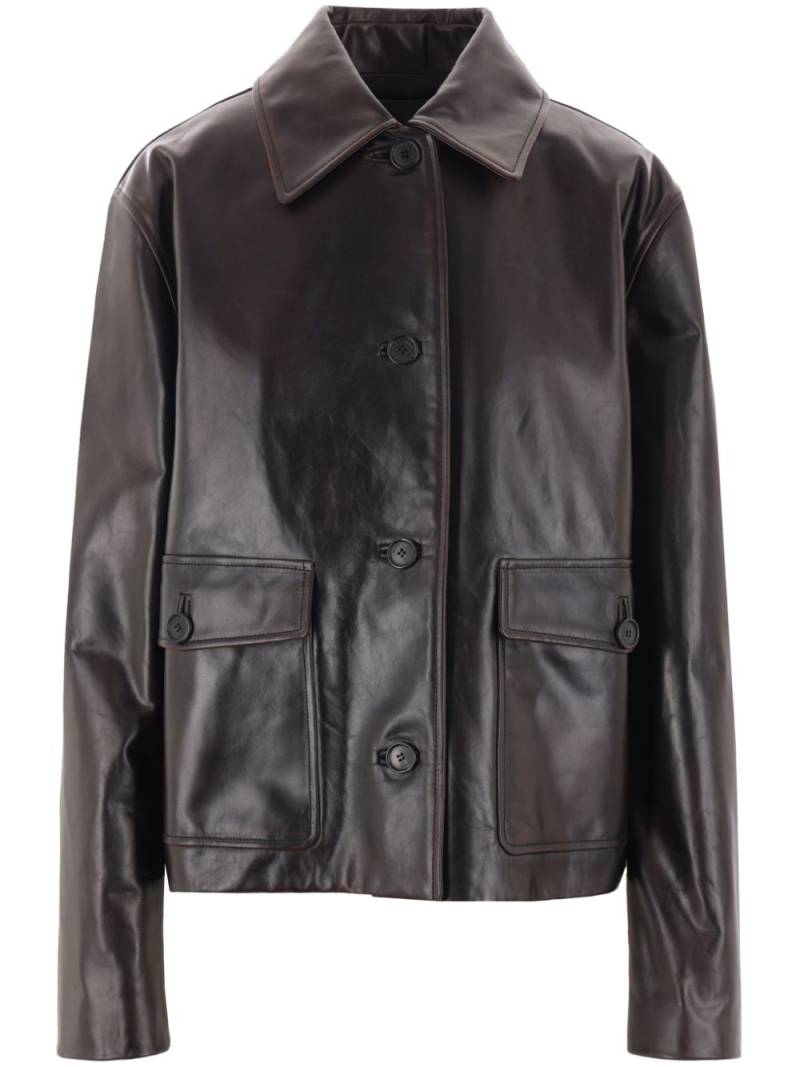 LOEWE leather jacket - Brown von LOEWE