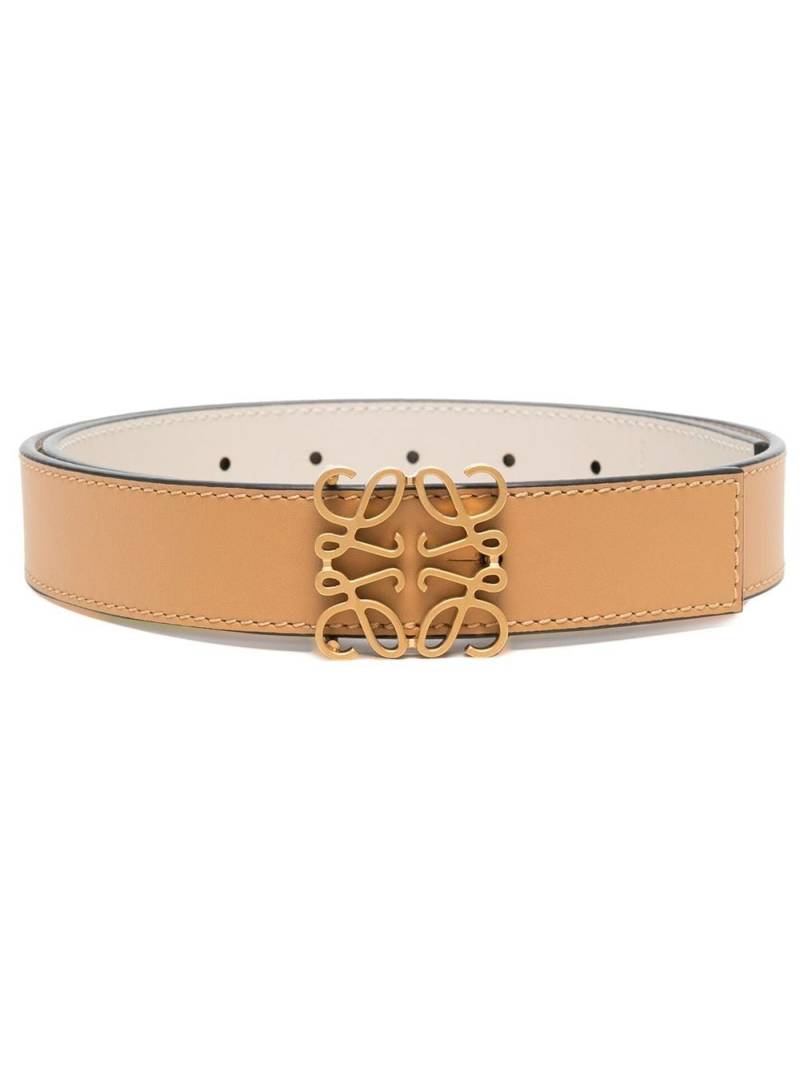 LOEWE logo plaque leather belt - Brown von LOEWE