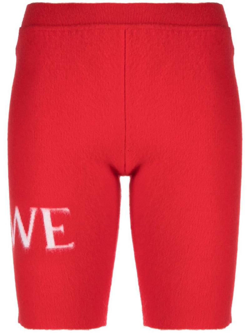 LOEWE logo-print cycling shorts - Red von LOEWE