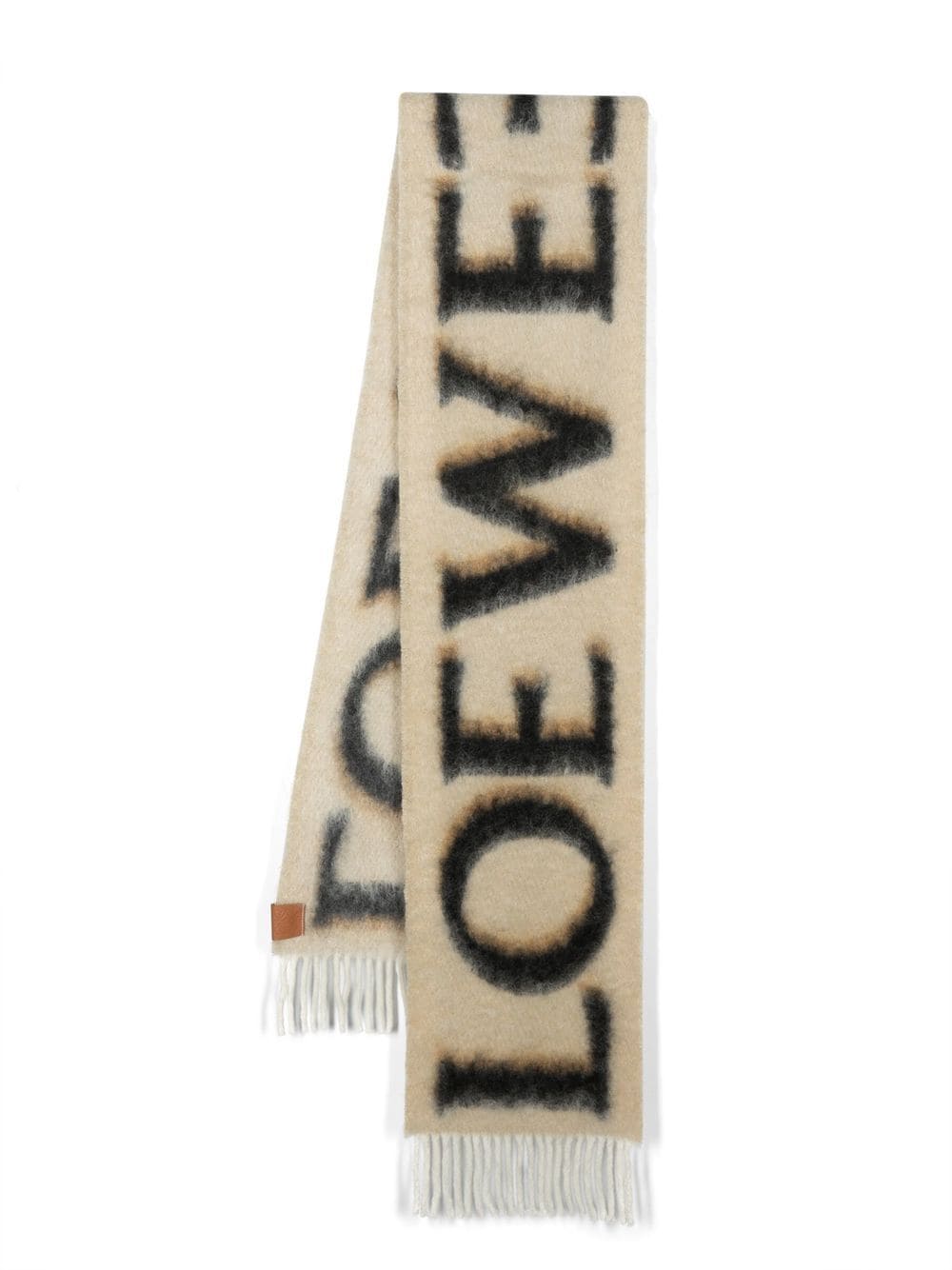 LOEWE logo-print scarf - Neutrals von LOEWE