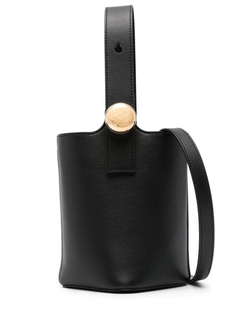 LOEWE mini Pebble bucket bag - Black von LOEWE