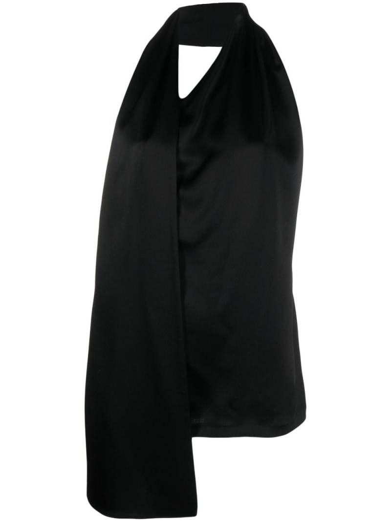 LOEWE open-back satin tank top - Black von LOEWE