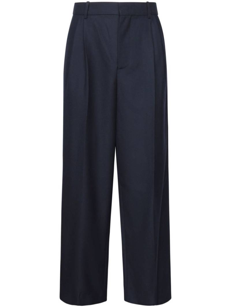 LOEWE pleat-detailing tailored trousers - Blue von LOEWE