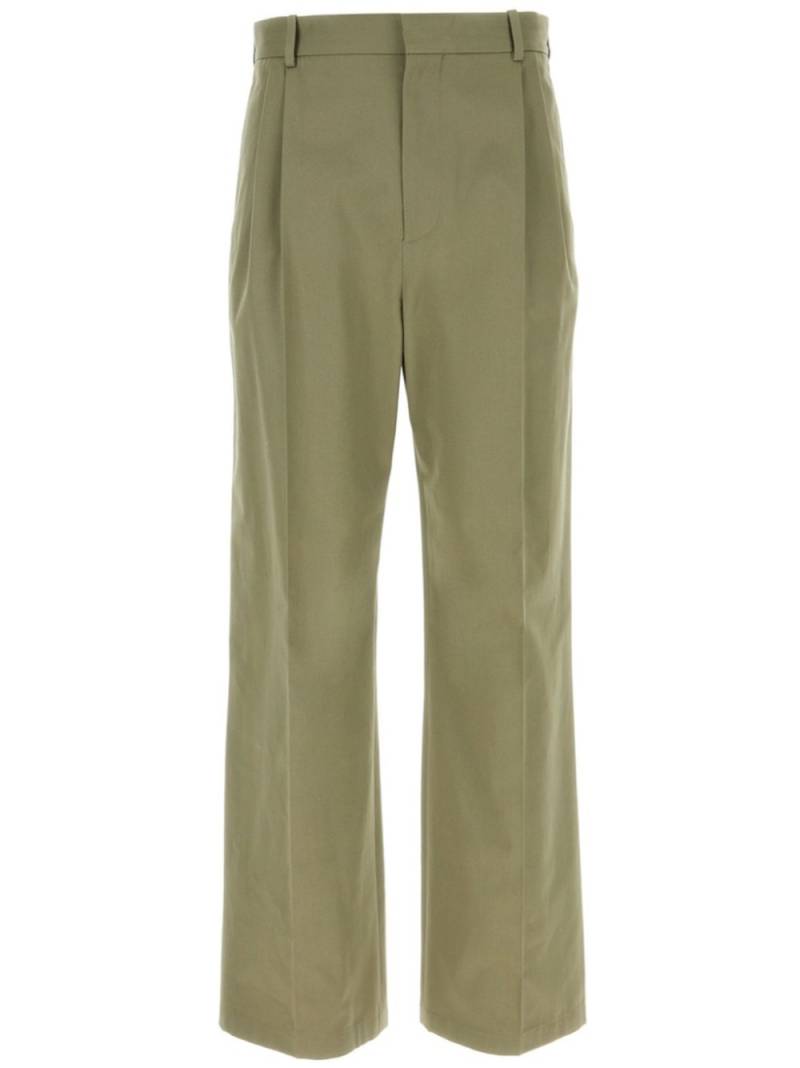 LOEWE pressed crease straight-leg trousers - Green von LOEWE