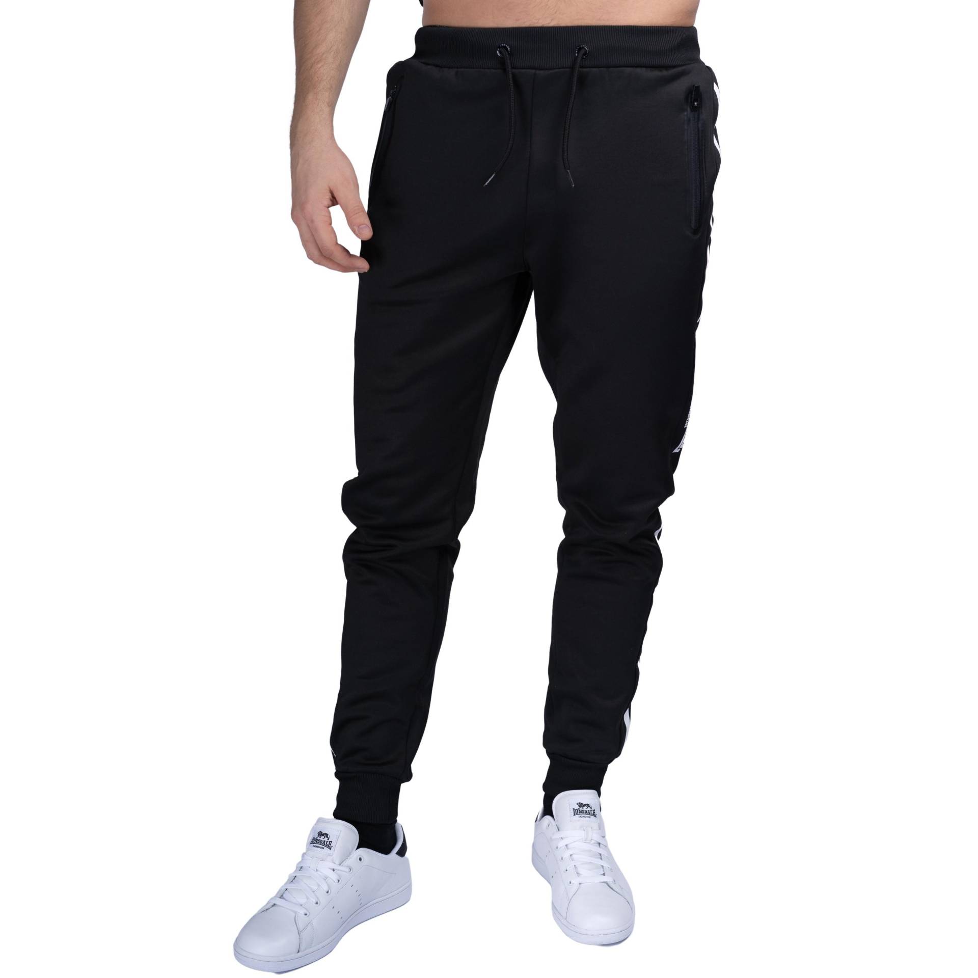 Jogging Dungeness Herren Schwarz/Weiss M von LONSDALE