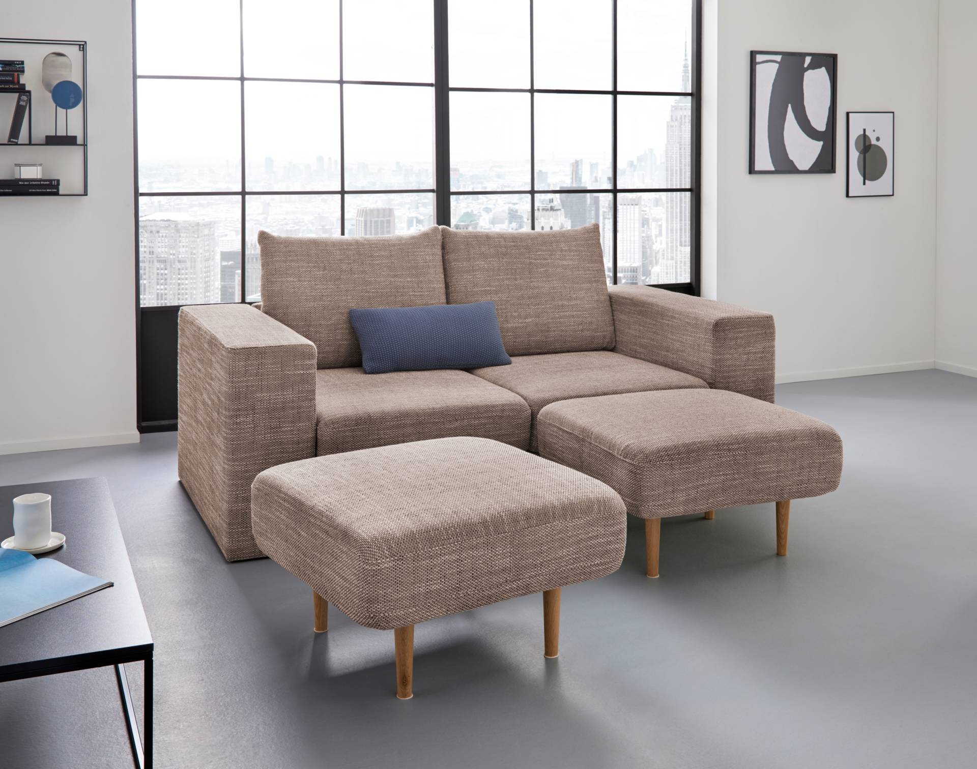 LOOKS by Wolfgang Joop 2,5-Sitzer »Looksv«, Verwandlungssofa: aus Sofa wird Sofa mit 2 Hockern LOOKS by Wolfgang Joop 2,5-Sitzer »Looksv«, Verwandlungssofa: aus Sofa wird Sofa mit 2 Hockern von LOOKS BY WOLFGANG JOOP