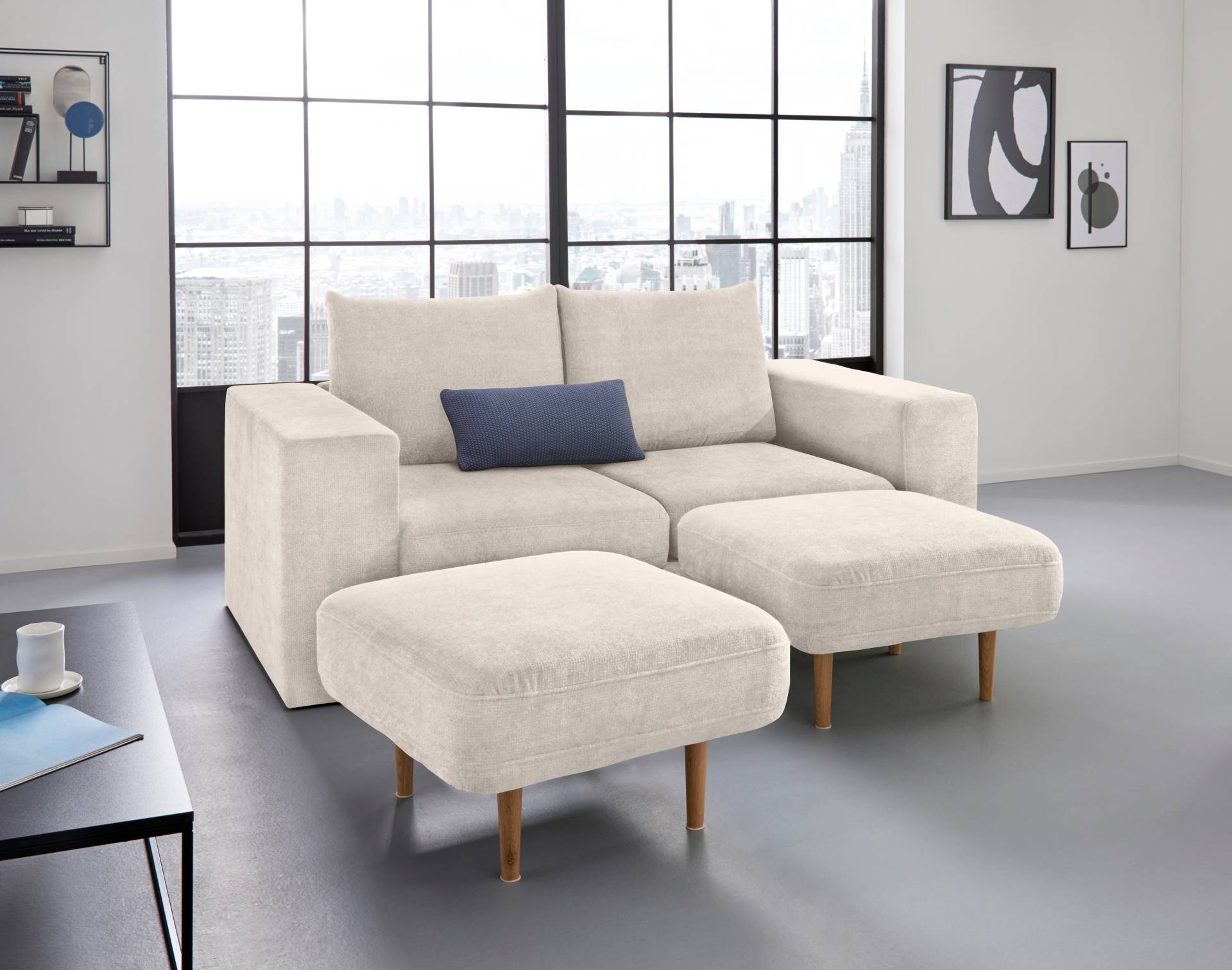 LOOKS by Wolfgang Joop 2,5-Sitzer »Looksv«, Verwandlungssofa: aus Sofa wird Sofa mit 2 Hockern von LOOKS BY WOLFGANG JOOP