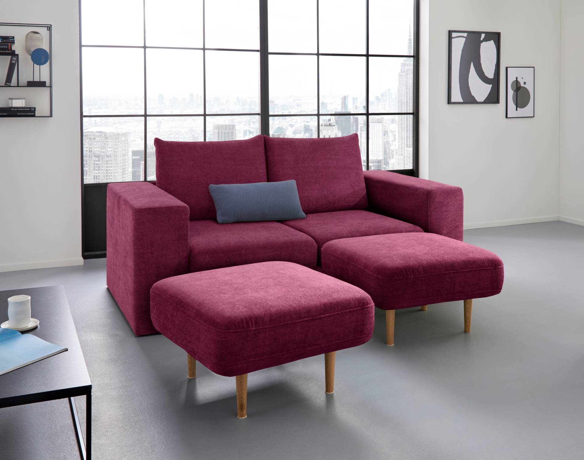 LOOKS by Wolfgang Joop 2,5-Sitzer »Looksv«, Verwandlungssofa: aus Sofa wird Sofa mit 2 Hockern LOOKS by Wolfgang Joop 2,5-Sitzer »Looksv«, Verwandlungssofa: aus Sofa wird Sofa mit 2 Hockern von LOOKS BY WOLFGANG JOOP