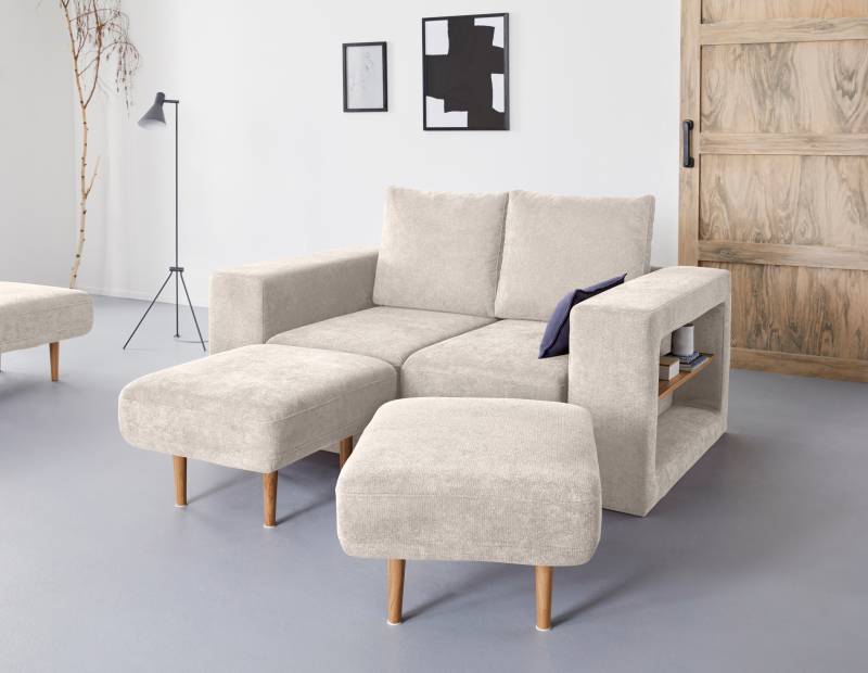 LOOKS by Wolfgang Joop 2-Sitzer »Looksvb«, Verwandlungssofa: aus Sofa wird Sofa mit 2 Hockern, mit Regalfunktion von LOOKS BY WOLFGANG JOOP