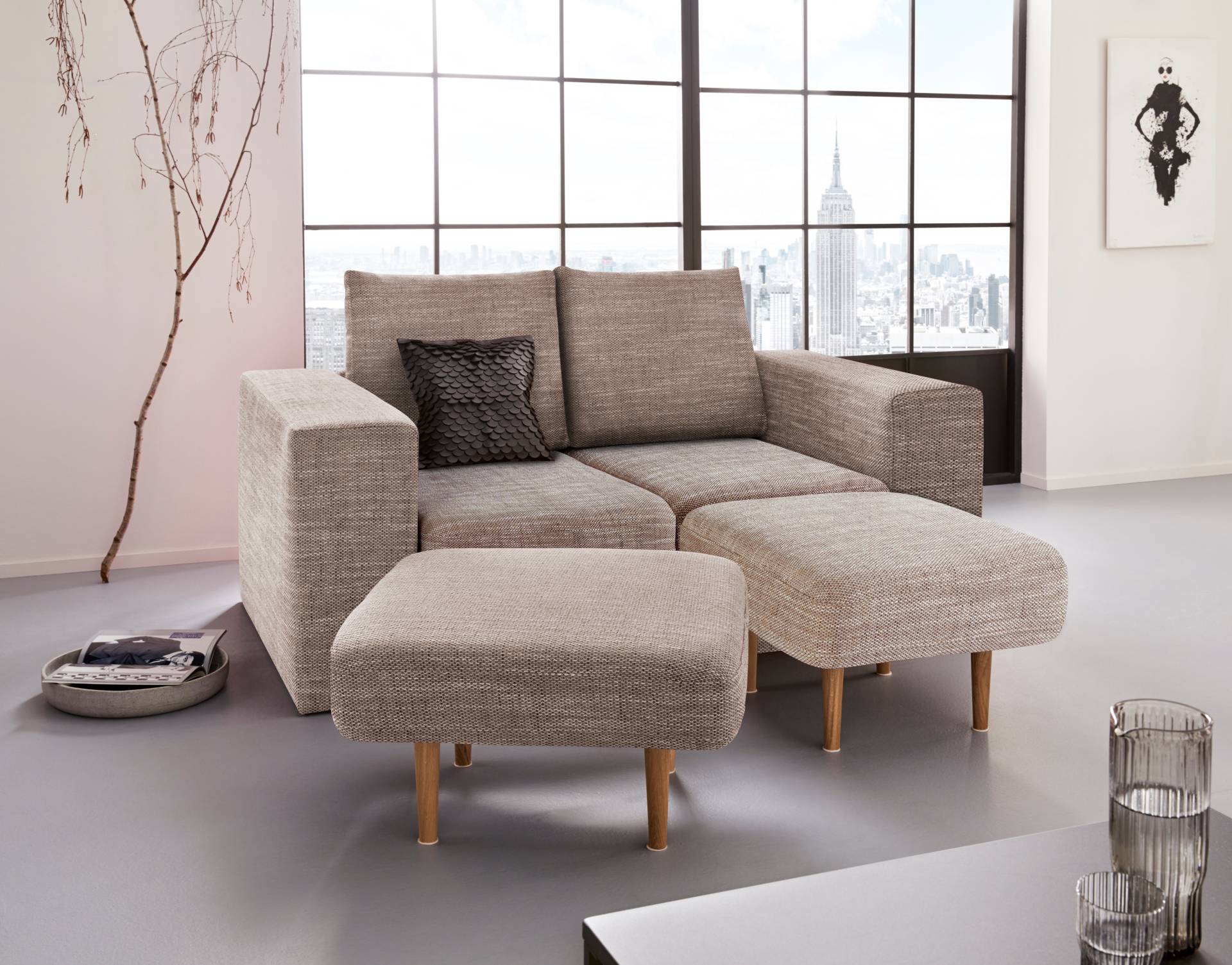 LOOKS by Wolfgang Joop 2-Sitzer »Looksv«, Verwandlungssofa: aus Sofa wird Sofa mit 2 Hockern LOOKS by Wolfgang Joop 2-Sitzer »Looksv«, Verwandlungssofa: aus Sofa wird Sofa mit 2 Hockern von LOOKS BY WOLFGANG JOOP