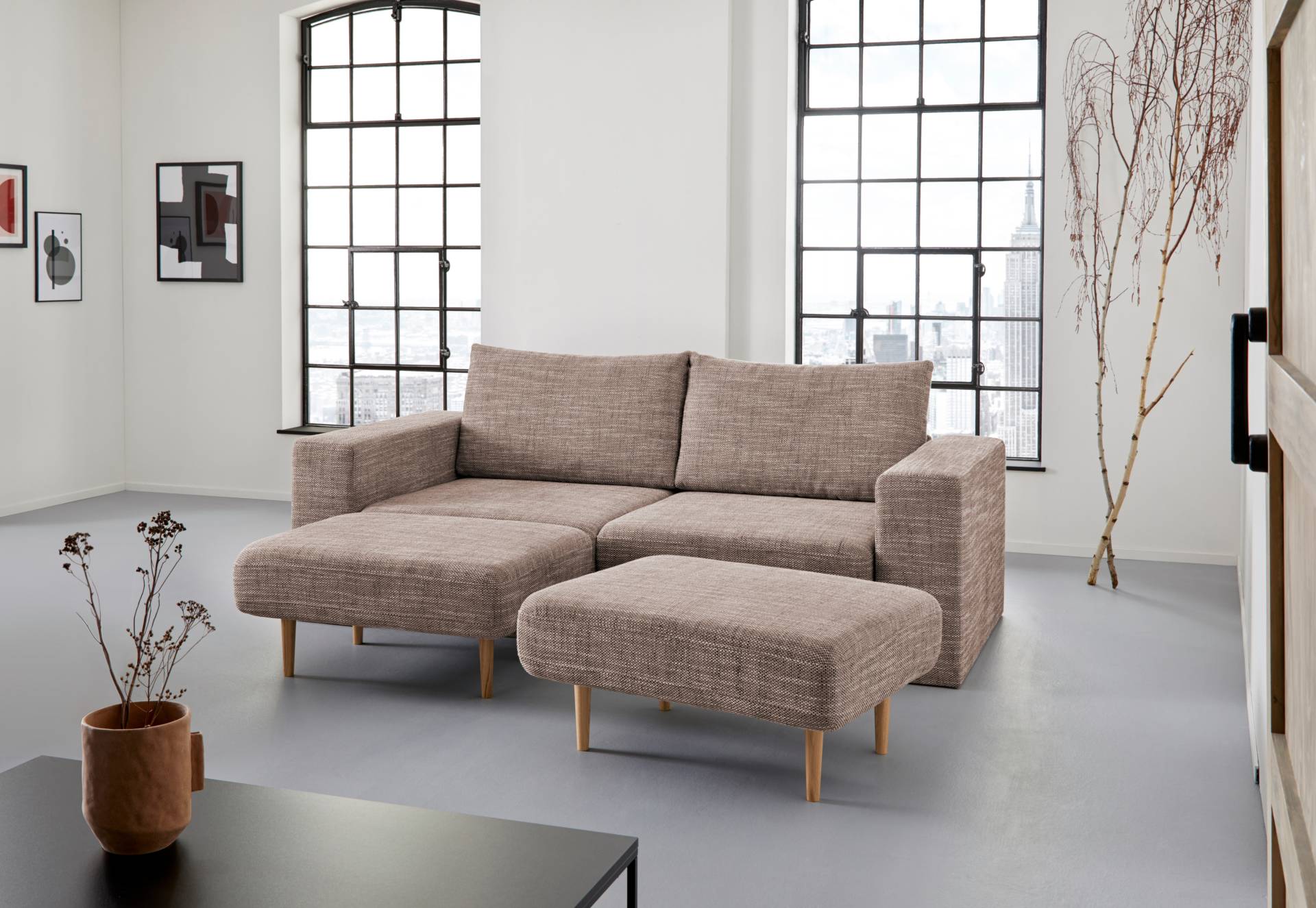 LOOKS by Wolfgang Joop 3,5-Sitzer »Looksv«, Verwandlungssofa: aus Sofa wird Sofa mit 2 Hockern von LOOKS BY WOLFGANG JOOP