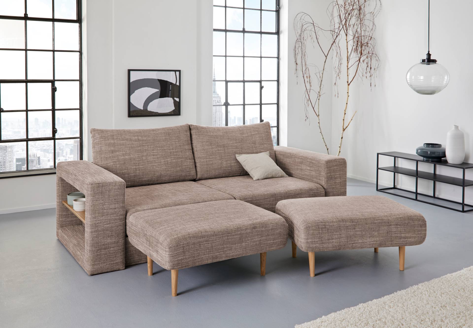 LOOKS by Wolfgang Joop 3,5-Sitzer »Looksvb«, Verwandlungssofa: aus Sofa wird Sofa mit 2 Hockern, mit Regalfunktion LOOKS by Wolfgang Joop 3,5-Sitzer »Looksvb«, Verwandlungssofa: aus Sofa wird Sofa mit 2 Hockern, mit Regalfunktion von LOOKS BY WOLFGANG JOOP