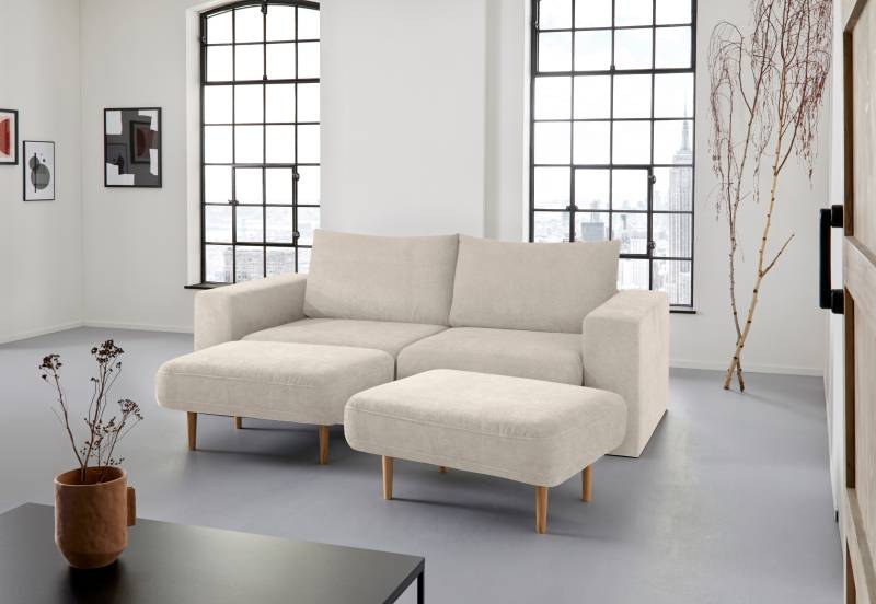 LOOKS by Wolfgang Joop 3,5-Sitzer »Looksv«, Verwandlungssofa: aus Sofa wird Sofa mit 2 Hockern von LOOKS BY WOLFGANG JOOP