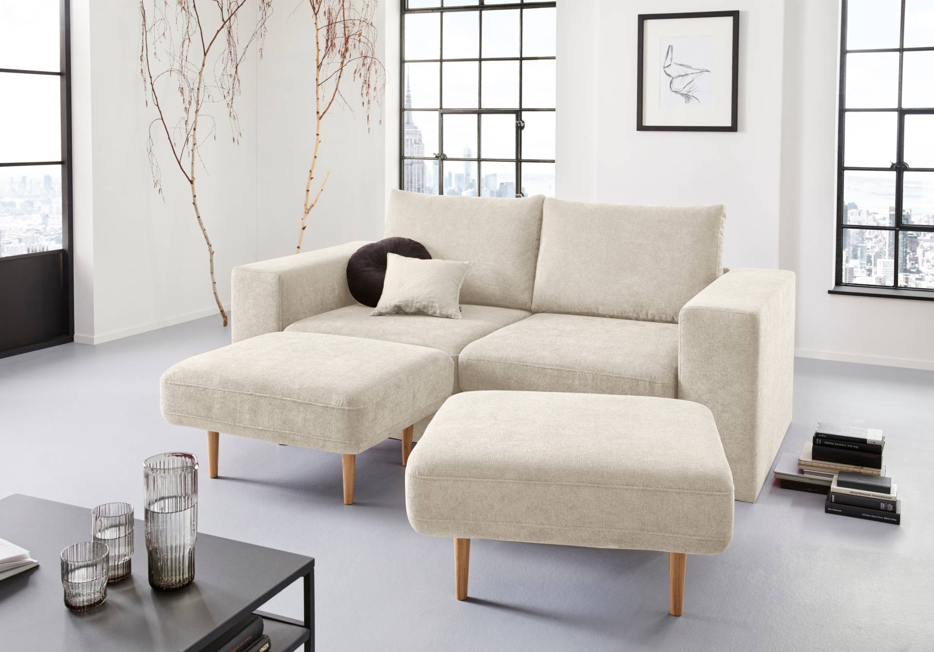 LOOKS by Wolfgang Joop 3-Sitzer »Looksv«, Verwandlungssofa: aus Sofa wird Sofa mit 2 Hockern LOOKS by Wolfgang Joop 3-Sitzer »Looksv«, Verwandlungssofa: aus Sofa wird Sofa mit 2 Hockern von LOOKS BY WOLFGANG JOOP