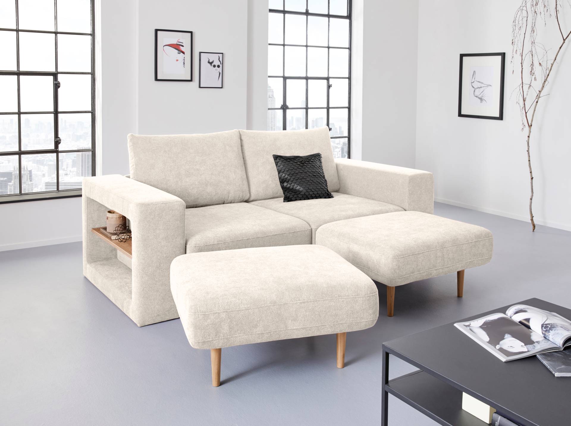 LOOKS by Wolfgang Joop 3-Sitzer »Looksvb«, Verwandlungssofa: aus Sofa wird Sofa mit 2 Hockern, mit Regalfunktion LOOKS by Wolfgang Joop 3-Sitzer »Looksvb«, Verwandlungssofa: aus Sofa wird Sofa mit 2 Hockern, mit Regalfunktion von LOOKS BY WOLFGANG JOOP