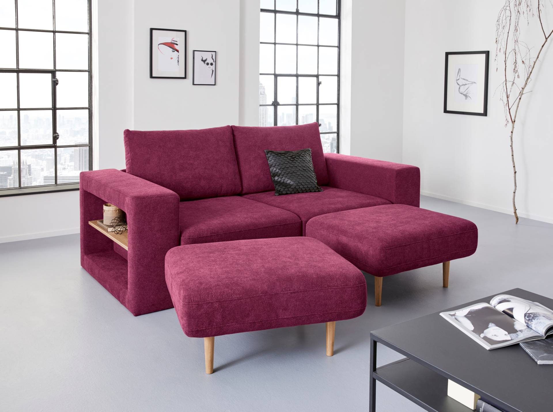 LOOKS by Wolfgang Joop 3-Sitzer »Looksvb«, Verwandlungssofa: aus Sofa wird Sofa mit 2 Hockern, mit Regalfunktion LOOKS by Wolfgang Joop 3-Sitzer »Looksvb«, Verwandlungssofa: aus Sofa wird Sofa mit 2 Hockern, mit Regalfunktion von LOOKS BY WOLFGANG JOOP