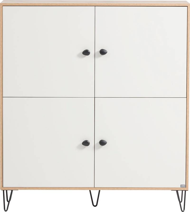 LOOKS by Wolfgang Joop Highboard »Looks Organic«, Mit hochwertigen Metallbeschlägen und Softclose-Scharnieren von LOOKS BY WOLFGANG JOOP