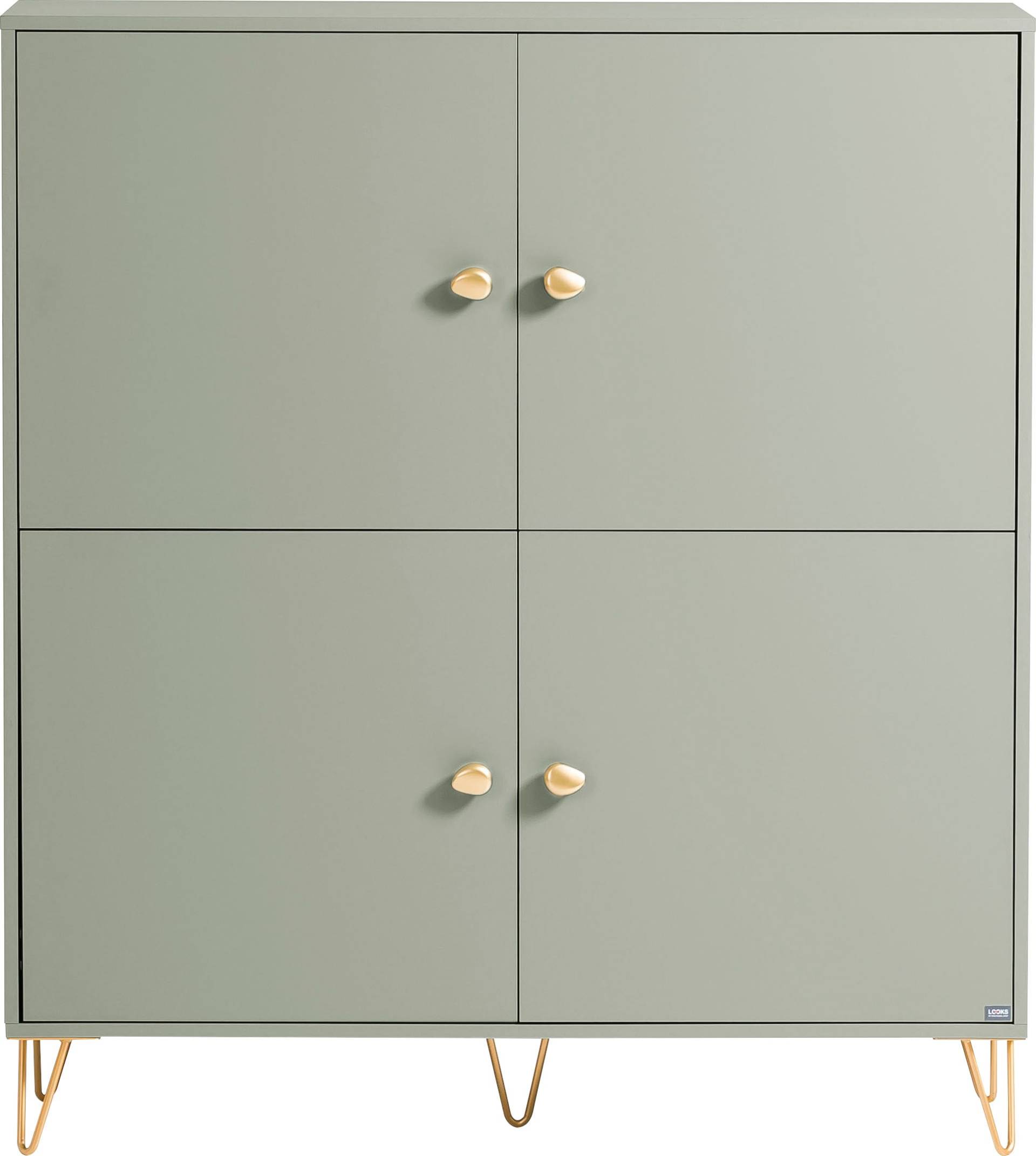 LOOKS by Wolfgang Joop Highboard »Looks Organic«, Mit hochwertigen Metallbeschlägen und Softclose-Scharnieren von LOOKS BY WOLFGANG JOOP