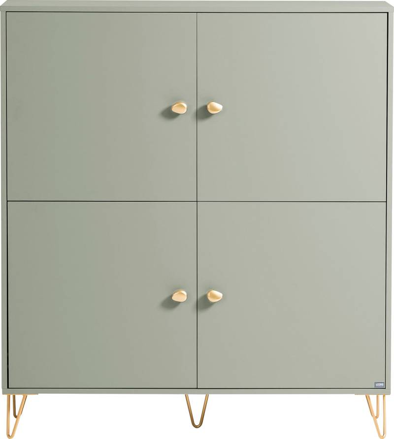 LOOKS by Wolfgang Joop Highboard »Looks Organic«, Mit hochwertigen Metallbeschlägen und Softclose-Scharnieren von LOOKS BY WOLFGANG JOOP