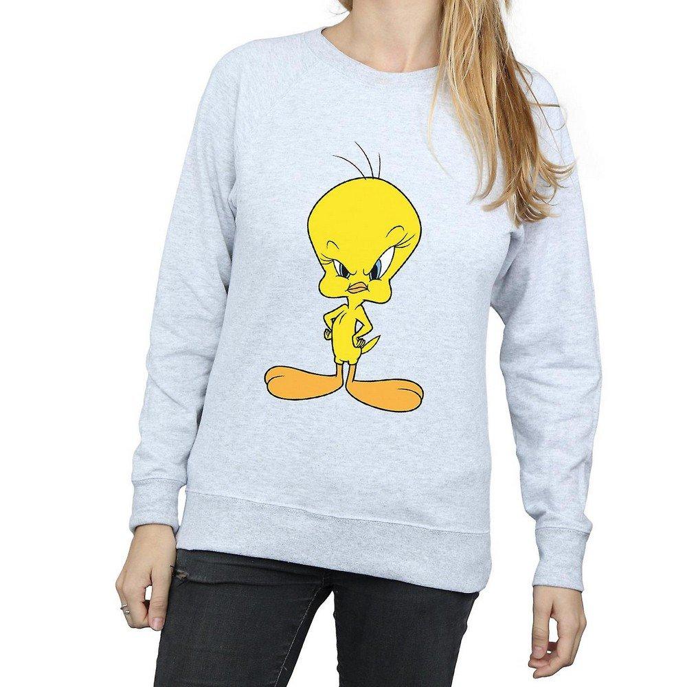 Angry Sweatshirt Damen Grau M von LOONEY TUNES