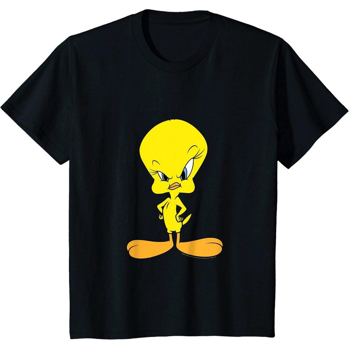 Angry Tshirt Jungen Schwarz 116 von LOONEY TUNES